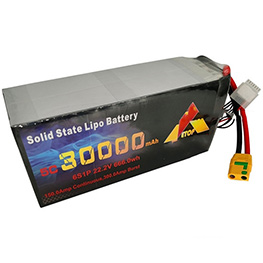 High-Capacity 22.2V 30Ah 6S Solid-State Li-ion Battery for High-Load Applications