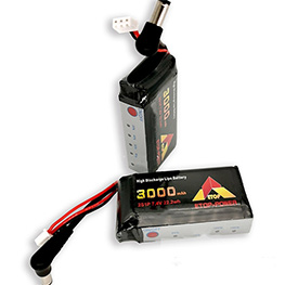 7.4V 2S 3000mAh LiPo Battery for Skyzone & FatShark FPV Goggles