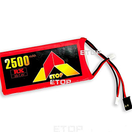 Battfix 7.4V 2500mAh 2S LiPo Battery 